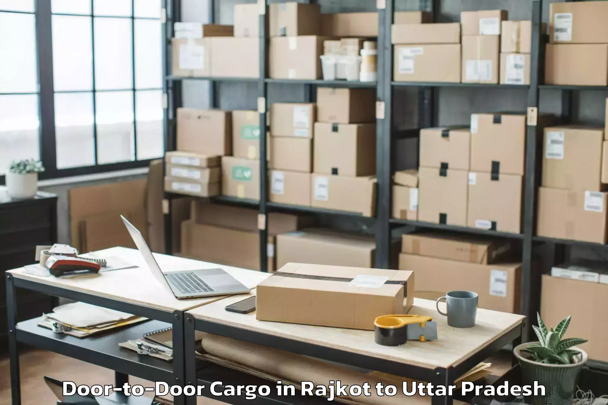 Efficient Rajkot to Moradabad Door To Door Cargo